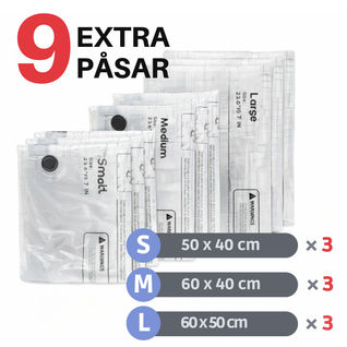 Extrapack: 9 Packpåsar